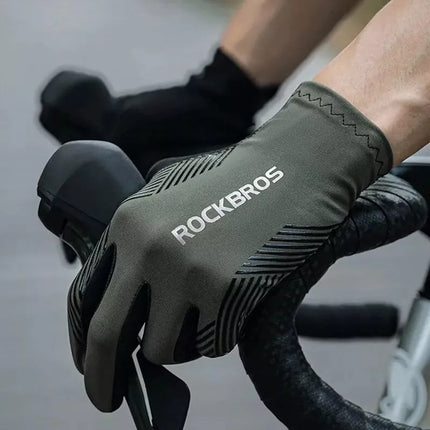 Rockbros 16110006003 shock-absorbing cycling gloves size L - green and black