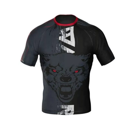 The "Wolf" compression rashguard is made of DBX MORE DRY XL material.