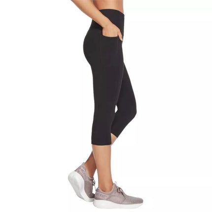 Skechers Go Walk Aukšto liemens Kapri Šortai W2CP2-BLK Juoda XS