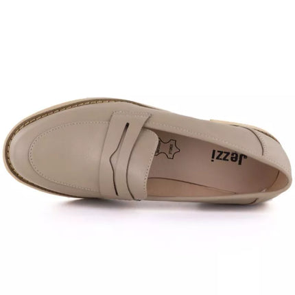 Smėlio spalvos odiniai mokasinai Jezzi SFY25128