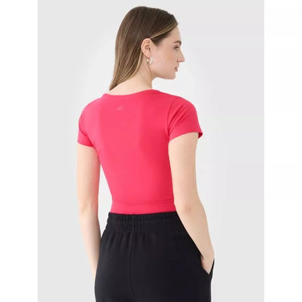 Women's crop top plain t-shirt 4F 4FRSS25TTSHF2695-54S