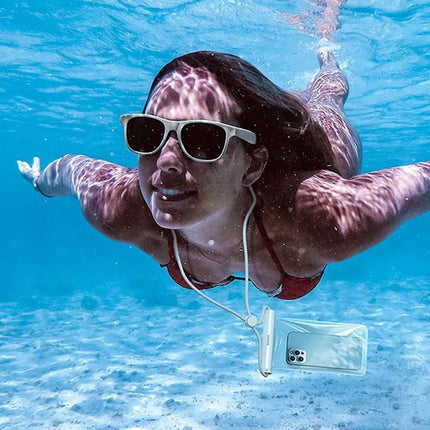 Baseus AquaGlide BS-PC030 dėklas atsparus vandeniui IPX8 su cilindriniu užsegimu - baltas