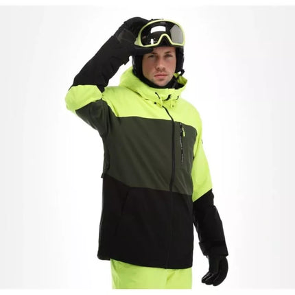 O'neill Men's Winter Sports Jacket Carbonite Snowboard Skis 10K Green Black