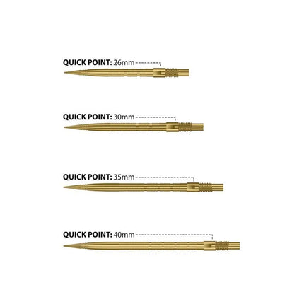 Harrows QUICK POINT sharp steel tips - MICRO RIGDE gold