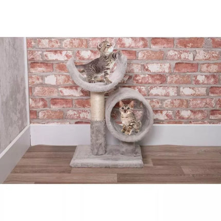 CAT SCRATCHING POST WITH TWO BEDROOMS 50CM