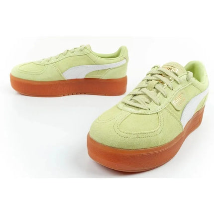 Puma women's shoes sports sneakers Palermo platform fashionable green