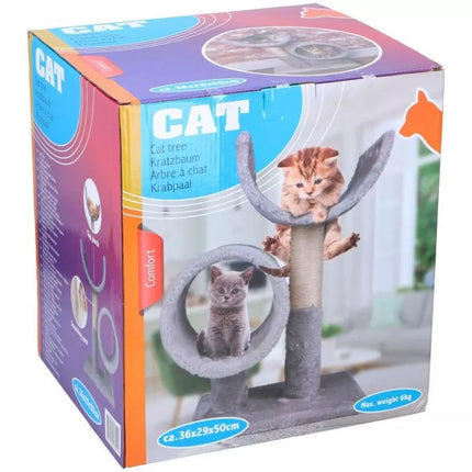 CAT SCRATCHING POST WITH TWO BEDROOMS 50CM
