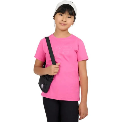T-shirt for girls 4F F3004 dark pink 4FJWSS26TTSHF3004 53S