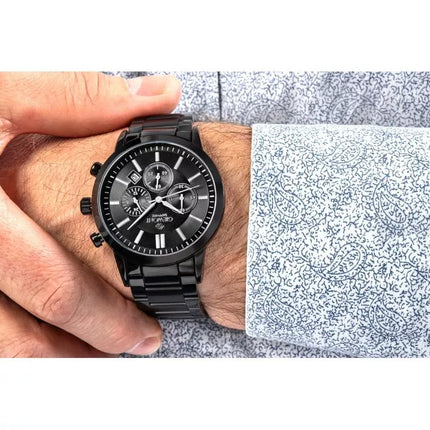 Vyriškas laikrodis Giewont Chronograph Sapphire Juodas GW8510-B2