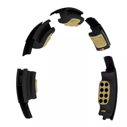 HHM13 NEW HULA HOP BLACK/GOLD WITH MAGNETS AND WEIGHT + HMS COUNTER