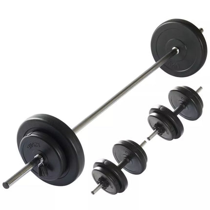 VIRTUFIT ADJUSTABLE BARBELL SET - DUMBBELL SET - 30.5 KG - BLACK