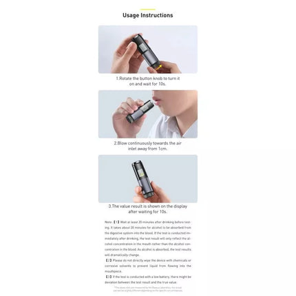 Baseus breathalyzer (CRCX-01) - black