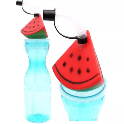 EXCELLENT HOUSEWARE 500ML BLUE SPORTS BOTTLE WITH STRAW