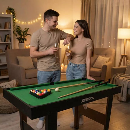 BLACK BILLIARDS TABLE 121x61x79CM ENERO PRO