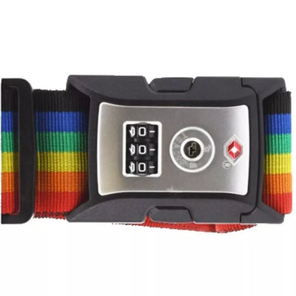 UNIVERSAL SECURITY STRAP FOR SUITCASE 180x5CM WITH PROWORLD CODE MULTICOLOR