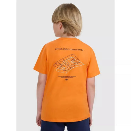 Berniukų klasikinis spausdintas marškinėlis 4F 4FJWAW25TTSHM2415-70S