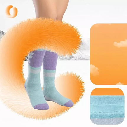 Qunature 037202 slidinėjimo kojinės dydis 43-48 (L/XL) - violetinės-žalios