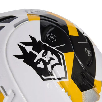 adidas Sacramento Kings League Soccer Ball White, Black, and Yellow KE8229