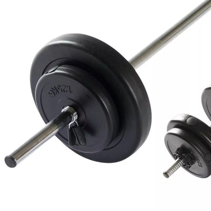 VIRTUFIT ADJUSTABLE BARBELL SET - DUMBBELL SET - 30.5 KG - BLACK
