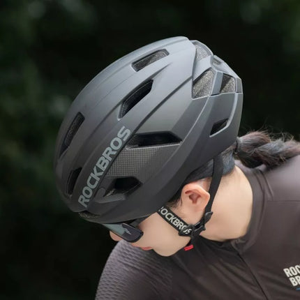 Rockbros LK-15 Carbon Fiber Bike Helmet 58-62cm - Black