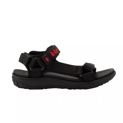 Lee Cooper women's shoes with velcro straps for summer beach sandals, lightweight black