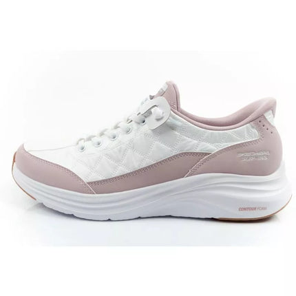 Skechers Contour Foam Moteriški sportiniai bateliai, balti, patogūs, SLIP-INS