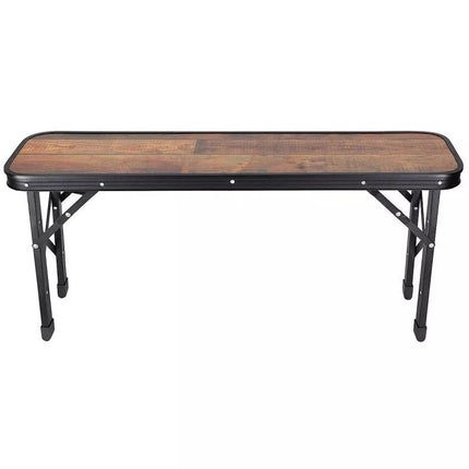 SULANKSTOMAS KEMPINGO STALAS 90x60x70cm IR 2 SUOLIUKAI 87x23x39cm, MEDINIS