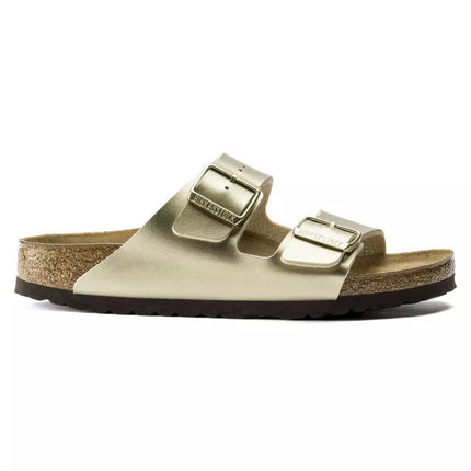 Birkenstock Arizona Birko-Flor Gold women's flip-flops regular wide (1016110)