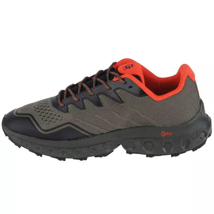 Inov-8 RocFly G 350 men's olive orange shoes.