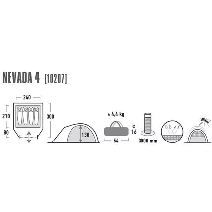 „High Peak Nevada 4“ palapinė 10207