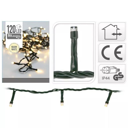 Kalėdinė girlianda 120 LED šiltai balta