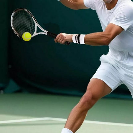 4-IN-1 TENNIS SET: RACKET, 2 BALLS, ENERO WRISTBAND SET