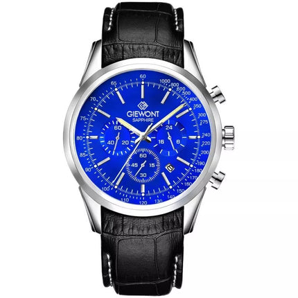 Vyriškas laikrodis Giewont Chronograph Safyro Sidabrinis Mėlynas GW7650-A3