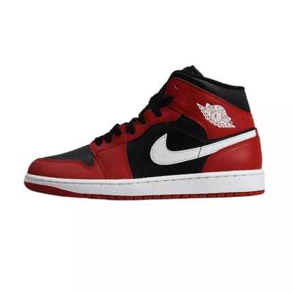 Air Jordan 1 Mid Vyriški krepšinio bateliai Juoda/Raudona/Balta - DQ8426-061