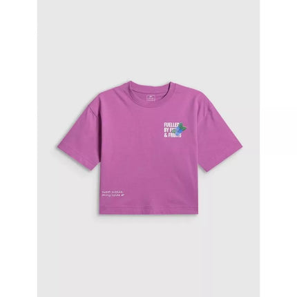 Loose T-shirt with a girl's print 4F 4FJRSS26TTSHF3827-51S