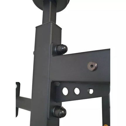 GYMNASTIC WOODEN AND METAL EXTENSION WALL BAR WITH METAL HANDLE IN OAK COLOUR BENCHK 511