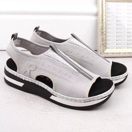 Rieker W RKR686 metallic comfortable slip-on sandals