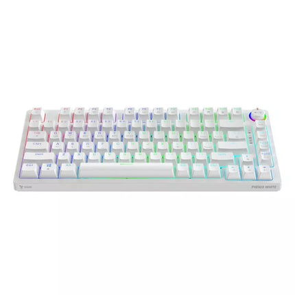 SAVIO PHENIX belaidė mechaninė klaviatūra, balta, GATERON RED PRO, ABS