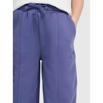 Girls' wide-leg sweatpants 4F 4FJRAW25TTROF1598-33S
