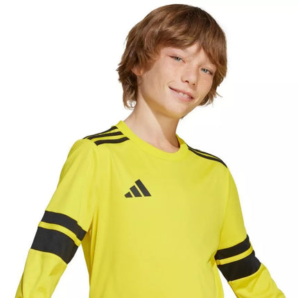 adidas Squadra 25 Long Sleeve Kids T-Shirt Yellow JJ0043