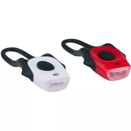 DUNLOP PRO SILICONE LED BIKE LIGHT KIT FRONT AND REAR