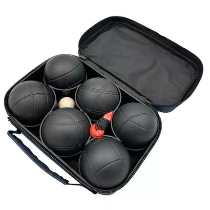 6-PIECE PETANQUE BALLS - BLACK BOULE, ENERO PRO COVER