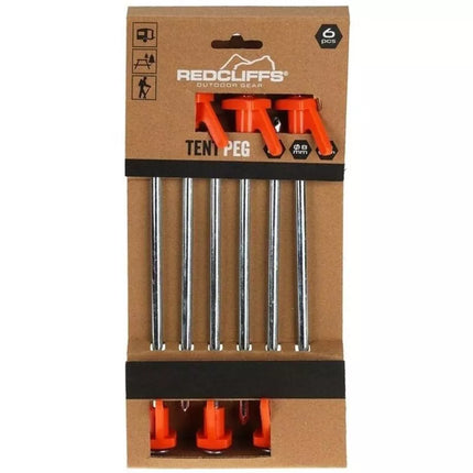 Palapinės kuoliukai 21 cm, 6 vnt. rinkinys, metalo ir plastiko, REDCLIFFS
