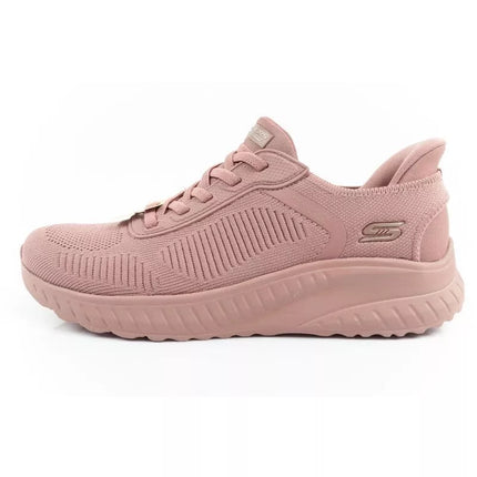 Skechers Bobs Squad-Chaos moteriški patogūs SLIP-INS rožiniai sportbačiai