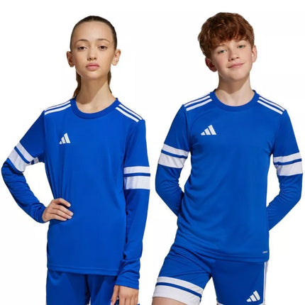 adidas Squadra 25 vaikiški marškinėliai ilgomis rankovėmis, mėlyni JJ0046