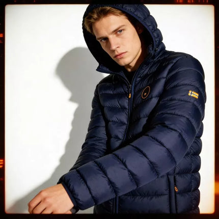 Geographical Norway AMIGOBADGE LONG HOOD DB NAVY MEN 233 NAVY (WY8852H/GN-MARINE)