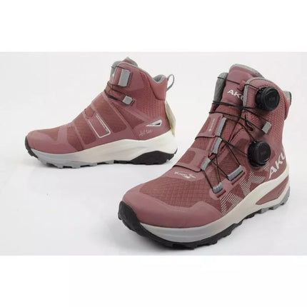 Madingi rožiniai ir pilki moteriški sportiniai trekingo batai Aku Furiosa BOA GTX Vibram