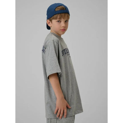 Boy's loose T-shirt with print 4F 4FJRSS26TTSHM3465-27M