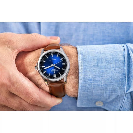 Giewont Elegance Sapphire Brown Blue Men's Watch GW5160-A4
