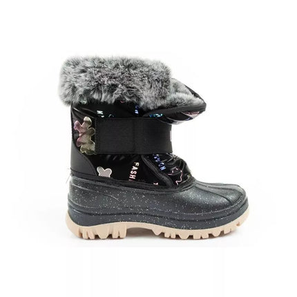 Lee Cooper winter boots children's insulated snow boots for girls black